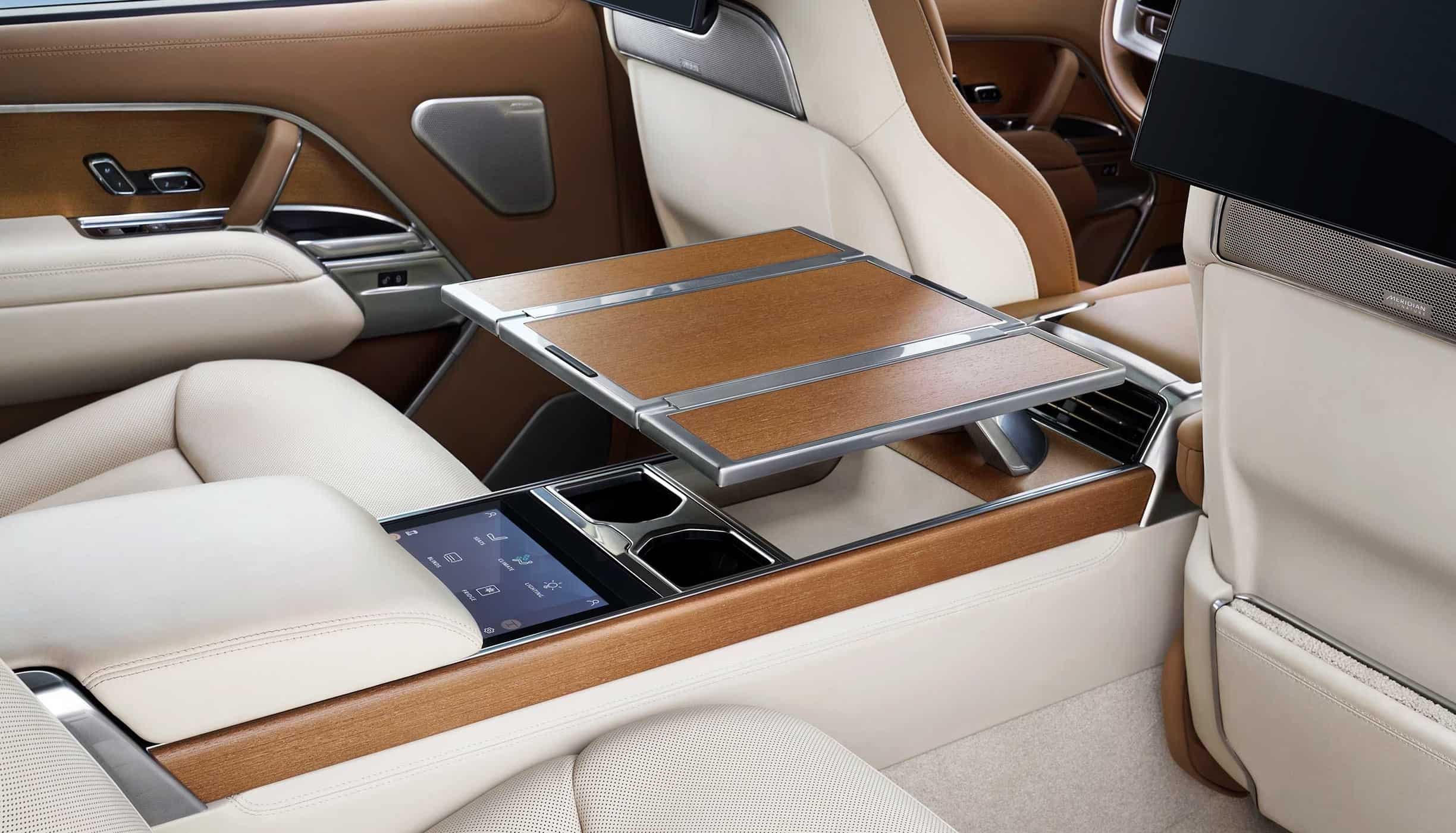 Range Rover Velar SV white backseat interior
