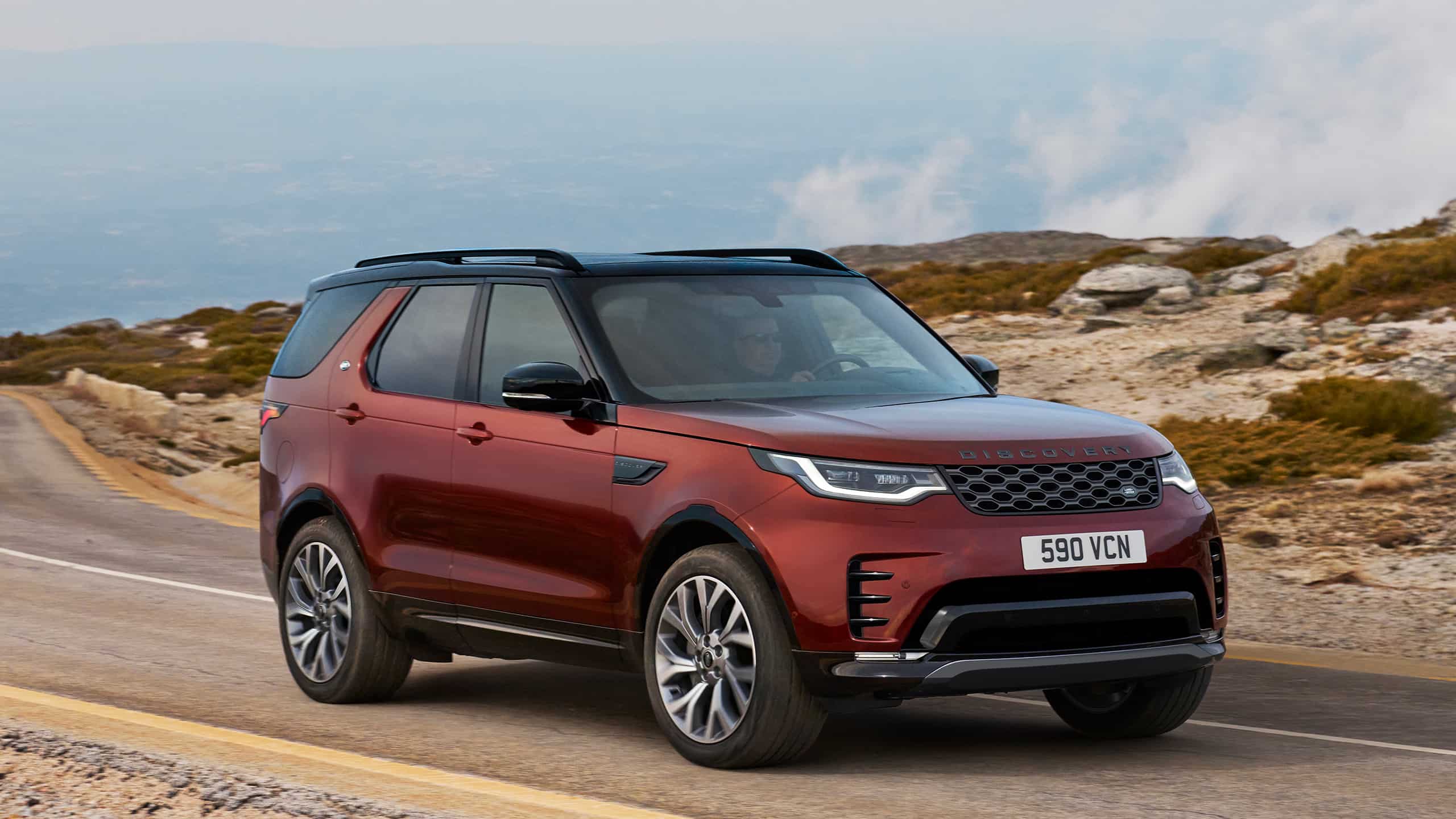 Discovery driving on road