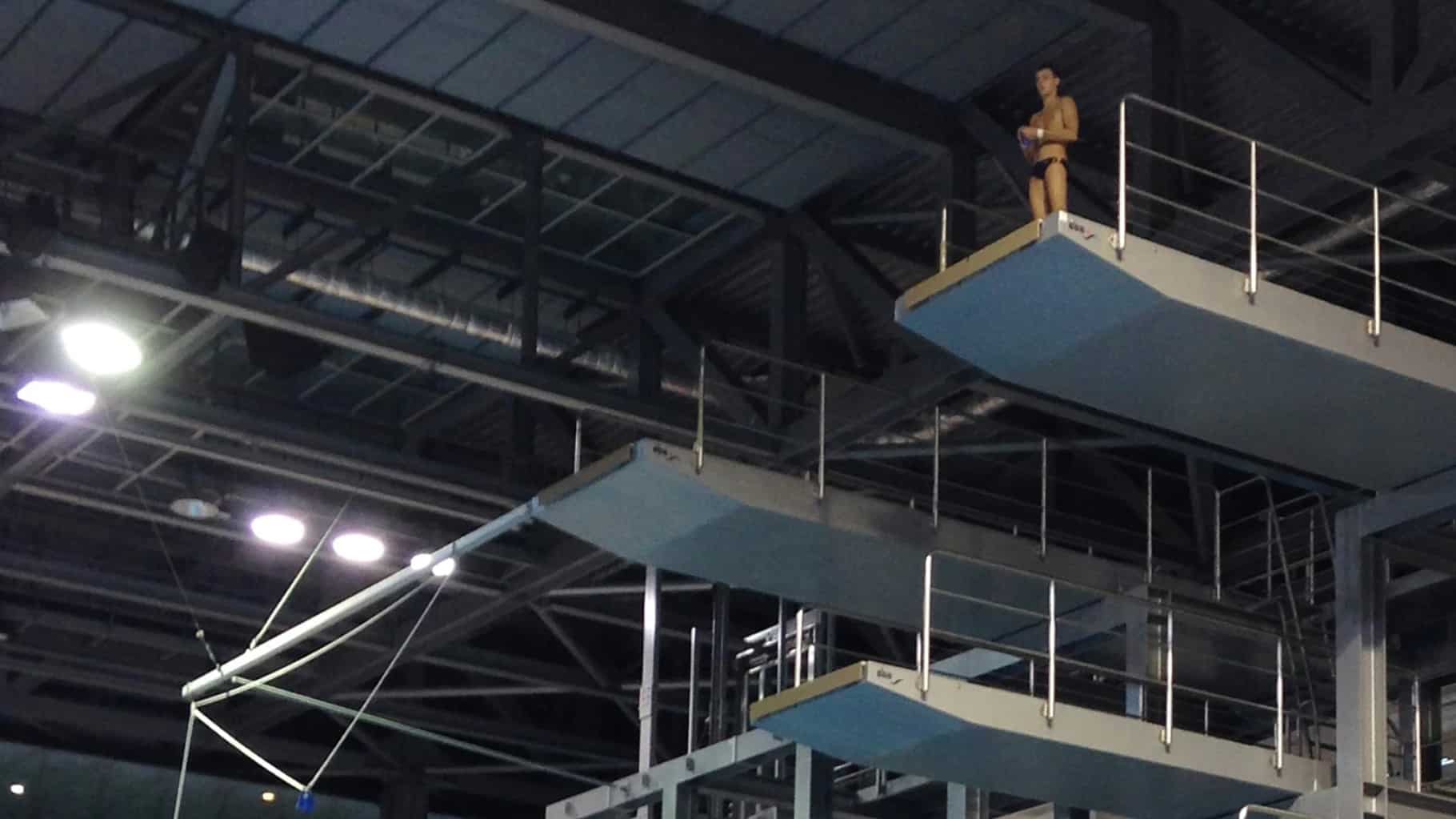 A man standing on the top 